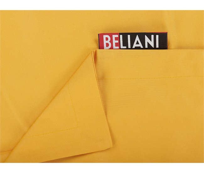 Beliani Pufe gigante FUZZY Amarelo