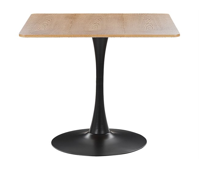 Round Dining Table ⌀ 90 cm Marble Effect Black BOCA 