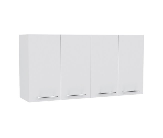 Kitchen Wall Cabinet, com suporte de pratos Branco