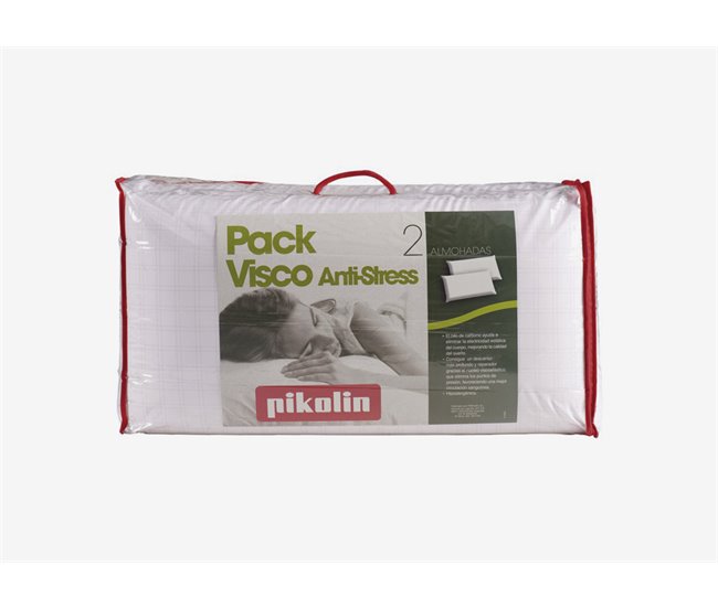 Pack 2 almofadas 70 cm PIKOLIN VISCO ANTI-STRESS Branco