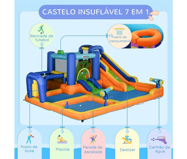 Castelo Insuflável Infantil Multicor