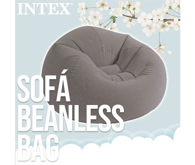 Sofá insuflável INTEX Beanless Bag Cinza