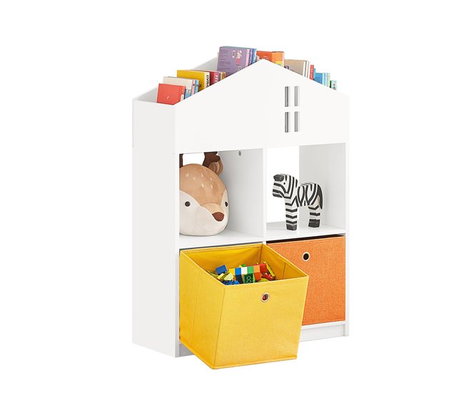 Estante para livros e brinquedos para crianças KMB49-W SoBuy Branco