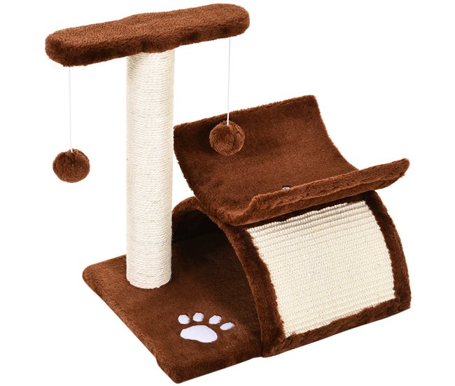 Arranhador para Gatos PawHut D30-189 Castanho