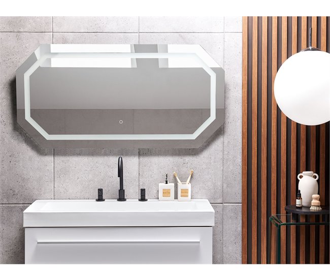 Beliani Espelho de Casa de Banho LOCMARIAQUER GR242213181