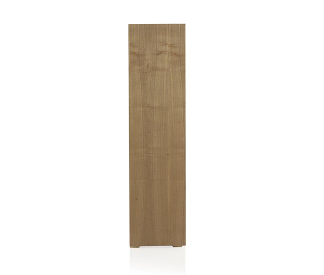 Armário de exposição frontal com madeira de teca Branco