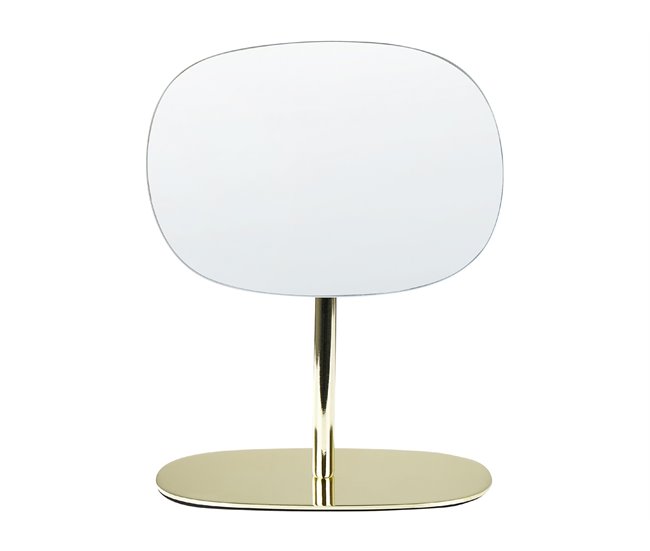 Beliani Espelho de maquilhagem CHARENTE Dourado