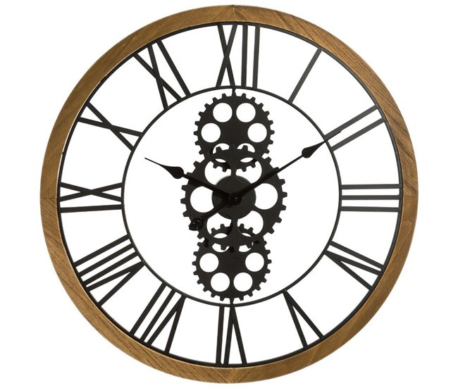 Relógio mecânico retrô Preto