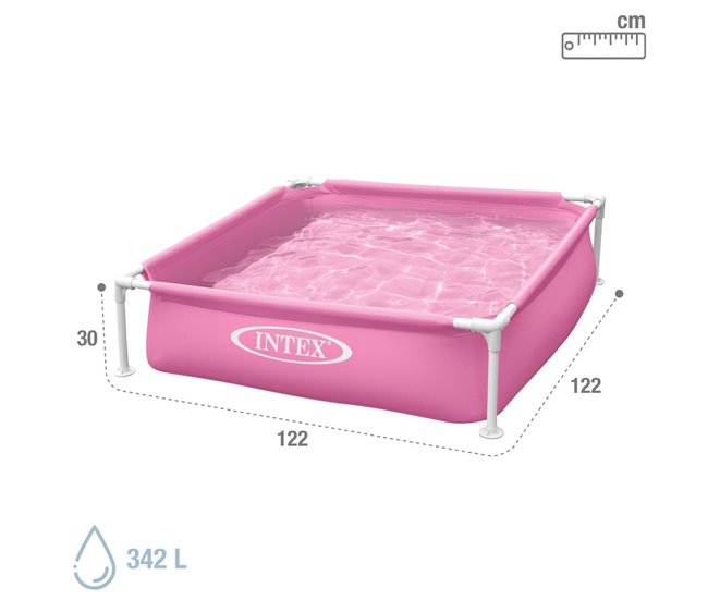 Piscina Mini Frame quadrada desmontável rosa INTEX Rosa