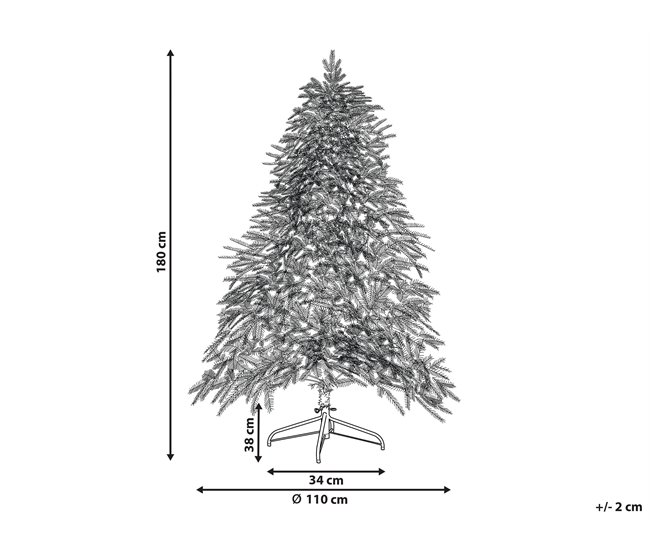 Beliani Árvore de Natal MIETTE Branco