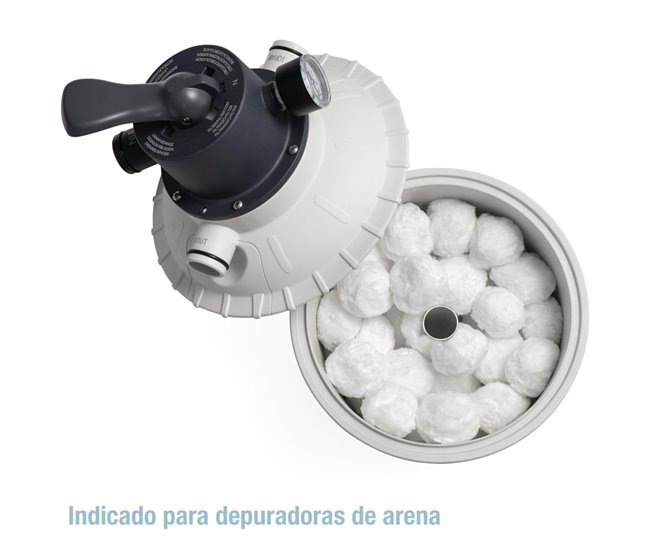 500 g bolas de filtro para depuradora arena INTEX Branco