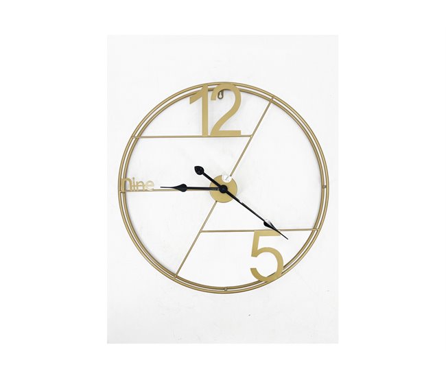  Relógio de parede INDIANA 60x60x7,5cm CONFORAMA Dourado