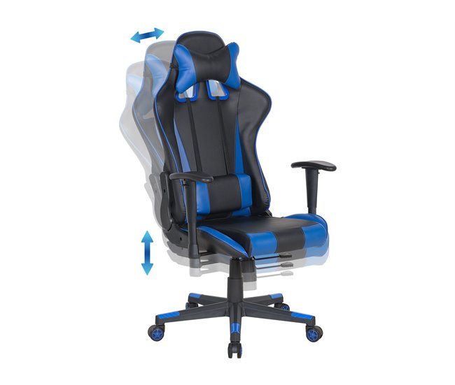 Beliani Cadeira de escritório GAMER Azul
