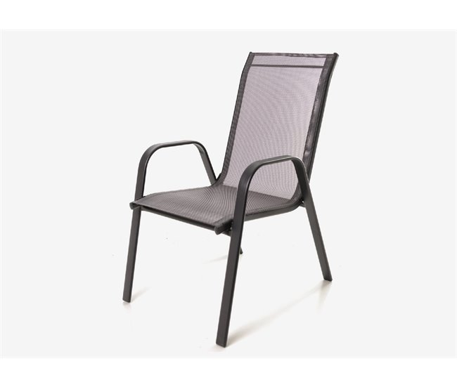 Cadeira de jardim em estrutura de aço VENECIA Cinza