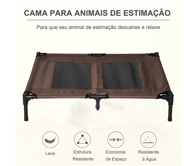 Cama Elevada para Cães PawHut D04-033 Multicor