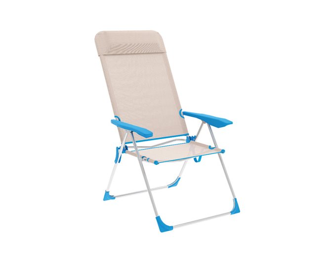 Cadeira de Campismo Acolchoada Azul