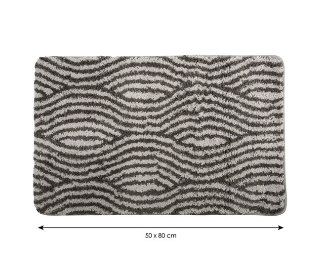 Carpete de microfibra 80x50 Cinza Escuro