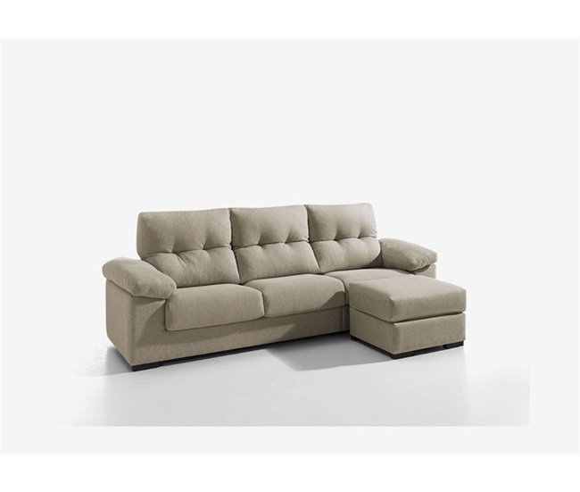 Chaise Longue MIA revers vel cor Cinza Claro Conforama