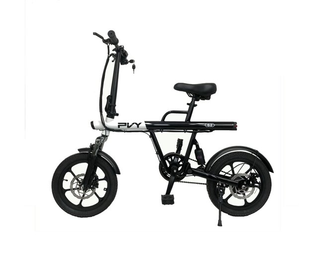 Bicicleta Elétrica PVY S2 - Potência 250W Bateria 36V7.5AH Autonomia 60KM Freios a Disco Mecânicos Branco