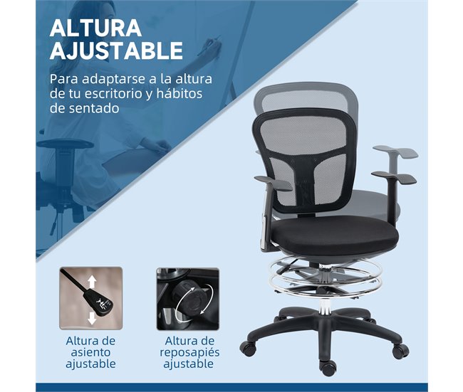  Cadeira de desenho Vinsetto 921-623V00BK Preto