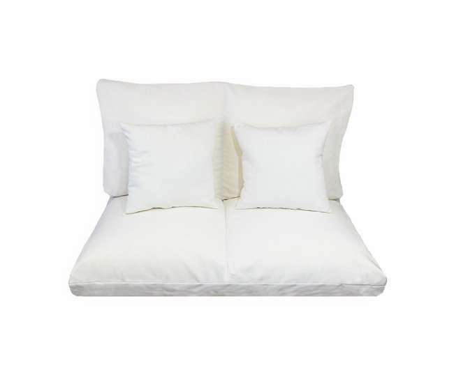  Acomoda Textil - Almofadas para sofá de 2 lugares em paletes 120x50 Bege