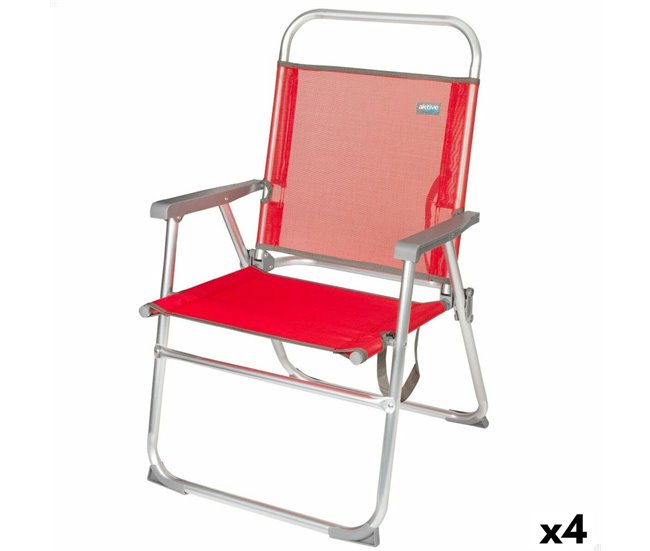 Cadeira de Campismo Acolchoada Menorca Vermelho