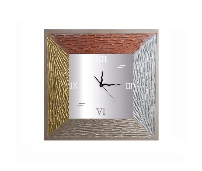 Relógio de parede artesanal Lux Multicor