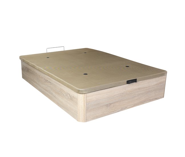 ATENAS Sofá de arrumação dobrável com capa estofada em madeira 3D 150x190 Madeira