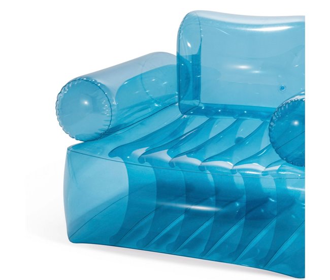 Cadeira inflável transparente individual c/braços INTEX Azul