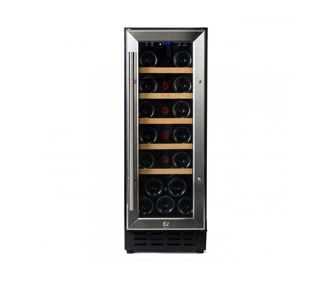 Cave de Vinho 20 garrafas Vinobox 20 Design I SLIM Livre ou Encastre Monotemperatura Preto / Cinza