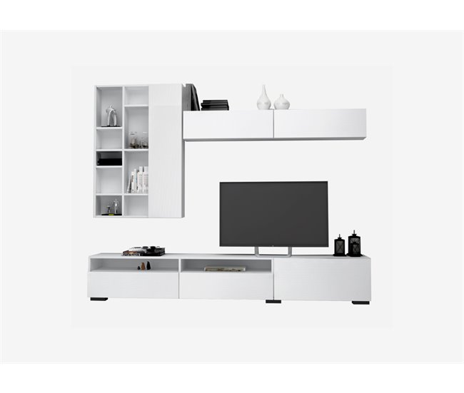 Compacto de TV White cor branca 270 cm Branco