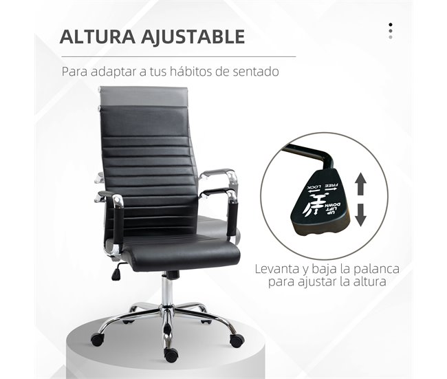 Cadeira de escritório Vinsetto 921-383BK Preto