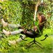Cadeira Dobrável de Campismo com Balanço Verde