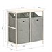 Cesto para roupa suja com 2 compartimentos BZR57-W SoBuy Branco