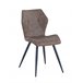 Conjunto de 2 cadeiras estofadas com efeito de couro e pernas de metal Vison