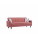 Sofá cama de 2 lugares ENZO inclui 2 almofadas decorativas Castanho
