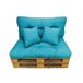  Acomoda Textil - Almofadas de sofá em paletes com capa amovível. 120x50 Azul