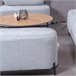 Apoio de pés de 2 lugares para sofá de design minimalista - Clair Azul