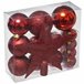 Kit de bolas de Natal 18 peças Vermelho
