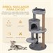 Arranhador para Gatos PawHut D30-274CW Cinza