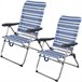 Saving pack 2 cadeiras de praia anti-queda multiposições Mykonos Aktive Azul