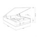 Sommier rebatível Luxo Max 3D 150x190 Branco/cinza