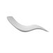 Sined ANTARES Luxo em fibra de vidro chaise longue Ideal para uso intensivo ao ar livre, Branco Branco