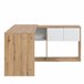 Mesa de escrita modular Beja 2 portas 2 compartimentos, madeira/branco Branco