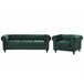 Beliani Conjunto de sofás CHESTERFIELD Verde
