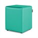 Pufe cubo em couro sintético para exterior ou interior HAPPERS Turquesa