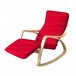 Cadeira de baloiço com apoio para os pés ajustável FST16-DG SoBuy Vermelho