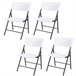Conjunto de 4 cadeiras dobráveis brancas Lifetime Branco