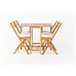 Set Mesa Dobrável + 4 Cadeiras Dobráveis VIENA 2 ​​cor madeira Castanho