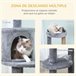 Arranhador para Gatos PawHut D30-274CW Cinza